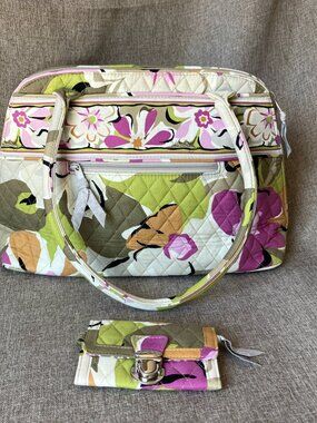 Vera Bradley Portobello Road Handbag + Wallet Set Retired Pattern NWOT